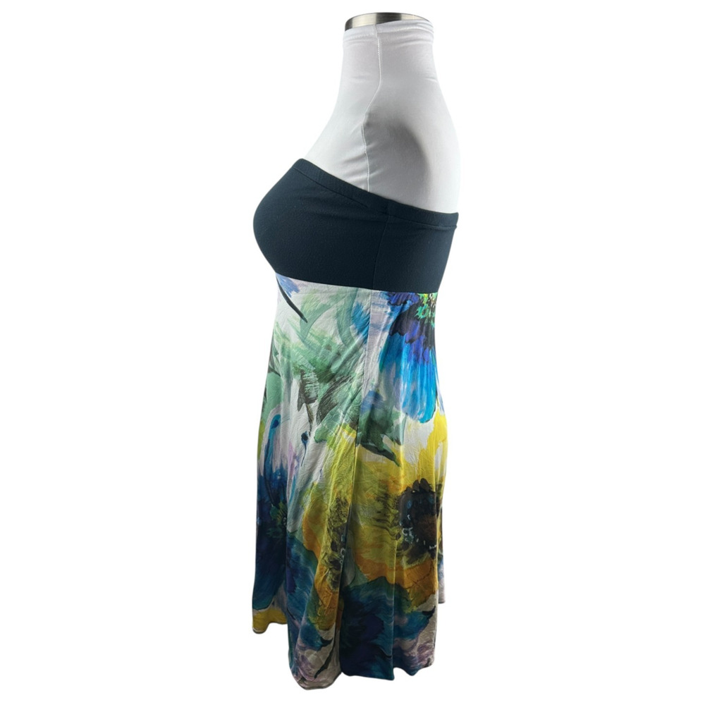 Jams World Strapless Tube Mini Dress Watercolor Size Large Art to Wear Beachy - Picture 8 of 14